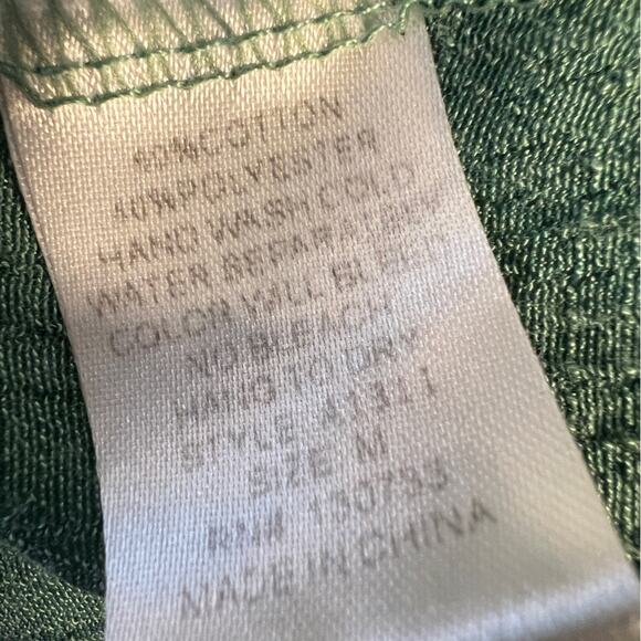 Umgee Green and Cream Crochet Fringe Boho Festival Vest / Cover-Up Size M - Picture 8 of 8